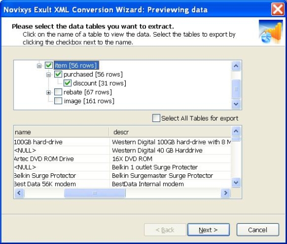 Exult XML Conversion Wizard Screenshot