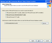 Exporting XML data
to Microsoft Access