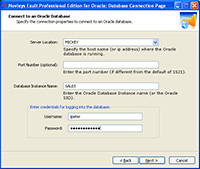 Connecting to an Oracle Database