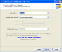 Connecting to an SQL Server Database