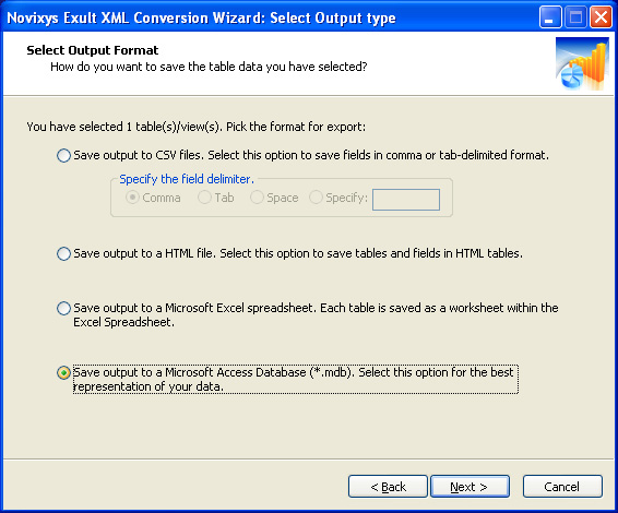 Selecting the Type of Output