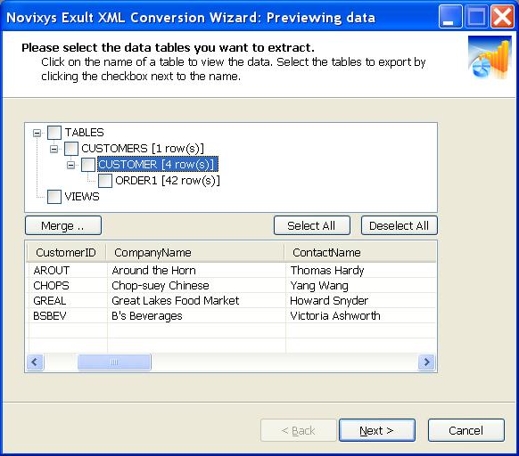 Exult more details on how to convert xml