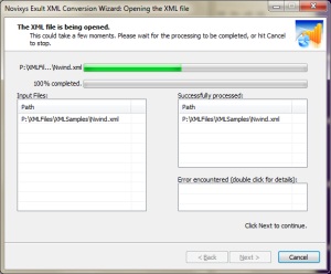 Importing XML into Exult XML Conversion Wizard