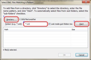 Exult XML Conversion Wizard easily allows you to select
       all files from a folder and its sub-folders using pattern
       selection.