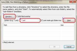 Exult XML Conversion Wizard easily allows you to select
       all files from a folder and its sub-folders using pattern
       selection.