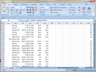 View the CSV data exported from XML in Excel using the
       Exult XML Conversion Wizard.