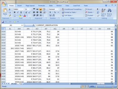 View the CSV data exported from XML in Excel using the
       Exult XML Conversion Wizard.