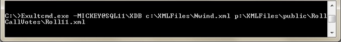 Importing multiple XML files using Exult SQL Server Command
 Line