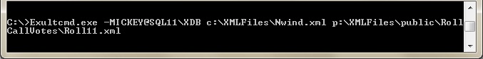 Importing multiple XML files using Exult SQL Server Command
 Line