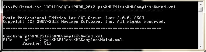 Importing XML into SQL Server using Exult SQL
       Server Command Line
