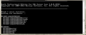 Listing available instances of SQL Server when
       importing XML into SQL Server using Exult SQL Server Command
       Line