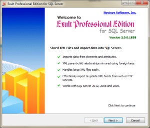 Opening Screen of Exult XML Importer