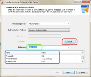 Connect to SQL Server using
			       Windows Authentication for importing
			       XML data into SQL Server using Exult
			       SQL Server