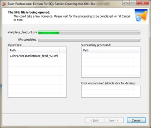 Importing XML into SQL Server using Exult SQL
       Server