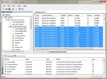 Data in the parent and child rows
			       has been combined during the Flatten
			       operation in Swift XML
			       Converter.