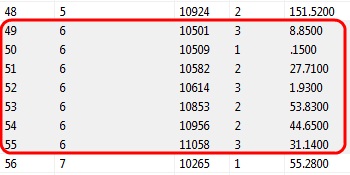 Sample child rows corresponding to the parent row in Swift
     XML Converter