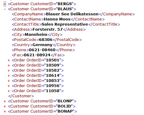 Parent and child elements in XML which have been flattened
     in Swift XML Converter.