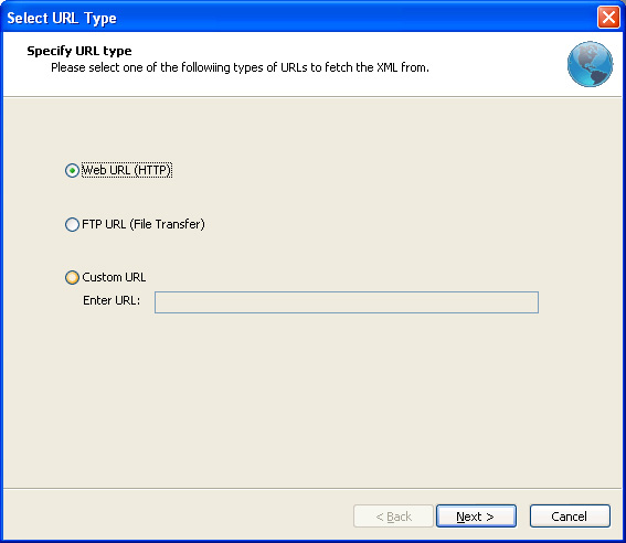 Add an XML file URL to import into SQL Server