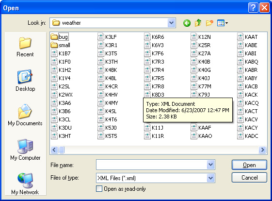 Browsing XML files for importing into SQL Server