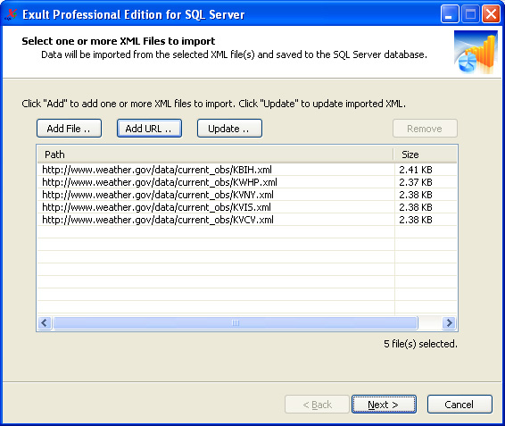 Add HTTP URLs for importing into SQL
Server