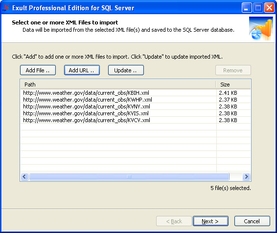 Add HTTP URLs for importing into SQL
Server