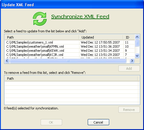 Synchronize the data for one or more XML files in SQL Server