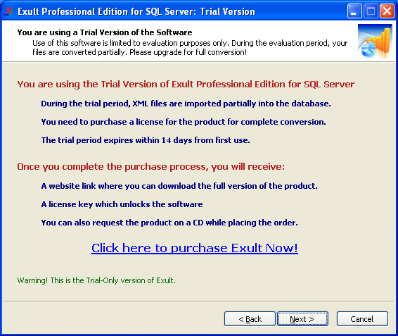 Exult for SQL Server Trial version